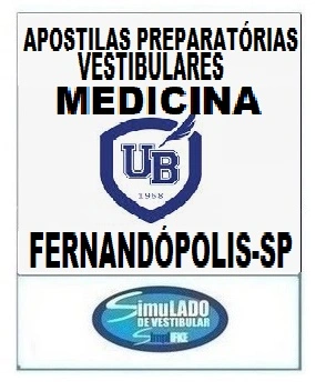 KIT REVISÃO VESTIBULAR DA “UB MEDICINA FERANDÓPOLIS-SP 2026-1”!!! SÃO 15 APOSTILAS DE REVISÃO FINAL, COM TEORIA RESUMIDA E MAIS DE 21 MIL QUESTÕES (TESTES E DISCURSIVAS), COM GABARITOS E/OU RESOLUÇÕES! E TAMBÉM, 2 PROVAS DA "UB MEDICINA FERANDÓPOLIS-SP  DE 2021-1 E 2022-2″, COM GABARITOS, PARA VOCÊ TREINAR E PRATICAR SEUS CONHECIMENTOS! E MAIS: 1 APOSTILA DE FICHAS-RESUMO (COM TODA A TEORIA RESUMIDA EM FLASHCARDS)! OBS.: MATERIAL DIGITAL EM PDF (PODE SER TOTALMENTE IMPRESSO)! KIT REVISÃO UB MEDICINA FERNANDÓPOLIS-SP 2026-1.!!!