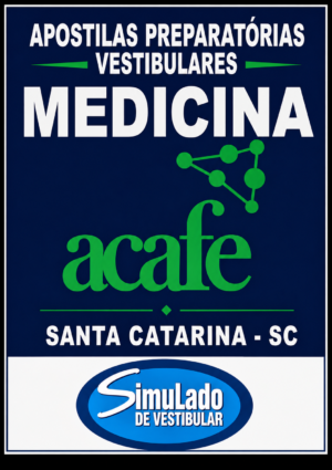 KIT REVISÃO FINAL VESTIBULAR MEDICINA ACAFE 2027-1.! SÃO 44 PROVAS OFICIAIS DA ACAFE, SENDO: 28 PROVAS ACAFE MEDICINA SANTA CATARINA, DE 2012-1 ATÉ 2026-2, TODAS COM GABARITOS, PARA VOCÊ TREINAR NO MESMO PADRÃO DA BANCA; E 16 PROVAS ACAFE DOS DEMAIS CURSOS, DE 2012-1 ATÉ 2024-2, TAMBÉM COM GABARITOS, PARA AMPLIAR SUA PREPARAÇÃO.! E INCLUI TAMBÉM, 1 APOSTILA DE FICHAS-RESUMO (TEORIA RESUMIDA EM FLASHCARDS).! E MAIS: 19 APOSTILAS DE REVISÃO FINAL MEDICINA, COM TEORIA MEGA RESUMIDA E MAIS DE 21 MIL QUESTÕES (TESTES E DISCURSIVAS), TODAS COM GABARITOS E RESOLUÇÕES! OBS.: MATERIAL DIGITAL EM PDF.! KIT ACAFE MEDICINA SANTA CATARINA-SC (FURB, UDESC, UNC, CATÓLICA SC, UNESC, UNIBAVE, UNIDAVI, UNIFEBE, UNIPLAC, UNIVALI, UNIVILLE, UNOCHAPECÓ, UNOESC E UNIARP) 2027-1!