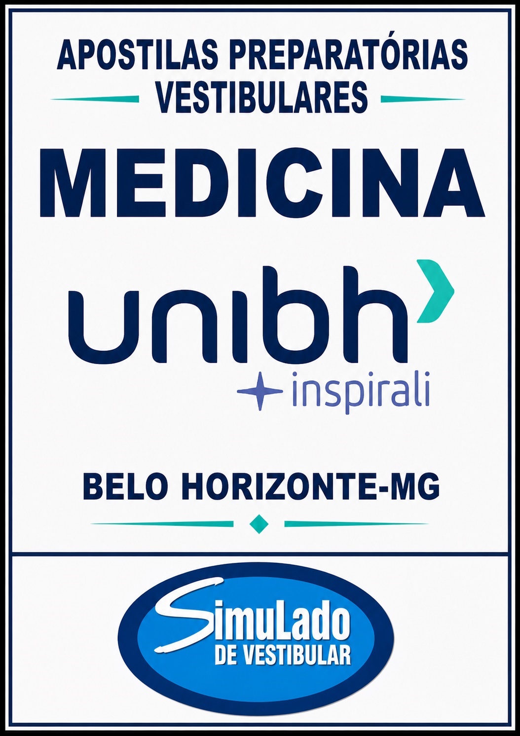 KIT REVISÃO FINAL VESTIBULAR “UNIBH MEDICINA BELO HORIZONTE-MG 2027”! SÃO 19 APOSTILAS DE REVISÃO FINAL, COM TEORIA RESUMIDA E MAIS DE 21 MIL QUESTÕES (TESTES E DISCURSIVAS), COM GABARITOS E RESOLUÇÕES! E INCLUI TAMBÉM,15 PROVAS "UNIBH MEDICINA BELO HORIZONTE-MG DE 2013-2 ATÉ 2026-1”, COM GABARITOS, PARA VOCÊ TREINAR E PRATICAR SEUS CONHECIMENTOS!E MAIS: 1 APOSTILA DE FICHAS-RESUMO (FLASHCARDS)! OBS.: MATERIAL DIGITAL EM PDF (PODE SER TOTALMENTE IMPRESSO)! KIT REVISÃO UNIBH MEDICINA BELO HORIZONTE-MG 2027.!