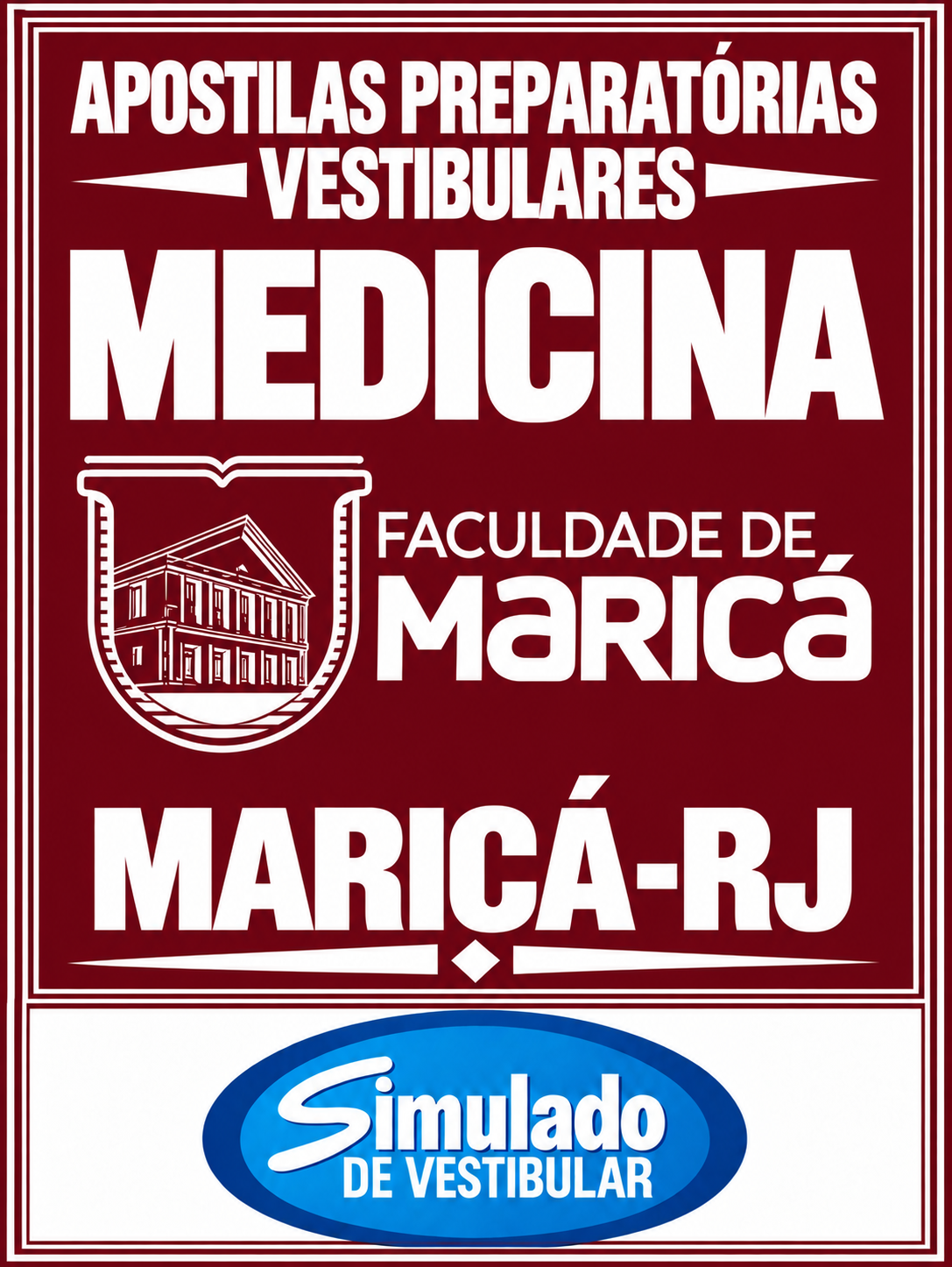 KIT 135 APOSTILAS PREPARATÓRIAS PARA O VESTIBULAR "FACMAR MEDICINA MARICÁ-RJ 2027-1"! SÃO MAIS DE 126 MIL QUESTÕES (TESTES E DISCURSIVAS), PARA VOCÊ TREINAR E PRATICAR SEUS CONHECIMETOS, EM APOSTILAS COMPLETAS COM TEORIA APROFUNDADA, FICHAS RESUMO E EXERCÍCIOS COM GABARITOS E RESOLUÇÕES! E INCLUI TAMBÉM, 3 PROVAS "FACMAR MEDICINA MARICÁ-RJ BANCA ECONRIO DE 2024-1 ATÉ 2026-1", COM GABARITOS.! E MAIS, 50 PROVAS "VESTIBULAR MEDICINA BANCA ECONRIO", COM GABARITOS, PARA VOCÊ TURBINAR SUA PREPARAÇÃO.! E ALÉM DISSO, 4 APOSTILAS BÔNUS DO “ENEM”, COM 2 MIL QUESTÕES (EXERCÍCIOS TESTES), COM GABARITOS E RESOLUÇÕES! E, POR FIM, 1.450 LINKS DE VIDEOAULAS SELECIONADAS, COM DURAÇÃO DE 10 A 15 MINUTOS, COM TODOS OS CONTEÚDOS E MATÉRIAS! OBS: MATERIAL DIGITAL EM PDF! KIT FACMAR MEDICINA MARICÁ-RJ 2027-1.!