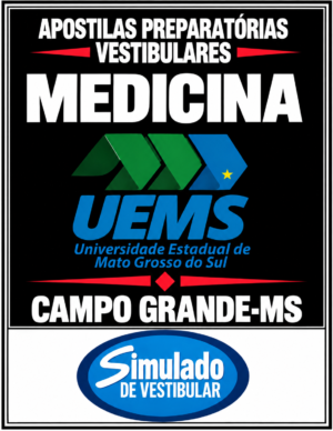 KIT REVISÃO VESTIBULAR DA “UEMS MEDICINA CAMPO GRANDE-MS 2026-1”!!! SÃO 15 APOSTILAS DE REVISÃO FINAL, COM TEORIA RESUMIDA E MAIS DE 21 MIL QUESTÕES (TESTES E DISCURSIVAS), COM GABARITOS E/OU RESOLUÇÕES! E TAMBÉM, 5 PROVAS DA "UEMS MEDICINA CAMPO GRADE-MS DE 2021-1 ATÉ 2025-1″, COM GABARITOS, PARA VOCÊ TREINAR E PRATICAR SEUS CONHECIMENTOS! E MAIS: 1 APOSTILA DE FICHAS-RESUMO (COM TODA A TEORIA RESUMIDA EM FLASHCARDS)! OBS.: MATERIAL DIGITAL EM PDF (PODE SER TOTALMENTE IMPRESSO)! KIT REVISÃO UEMS MEDICINA CAMPO GRANDE-MS 2026-1.!!!