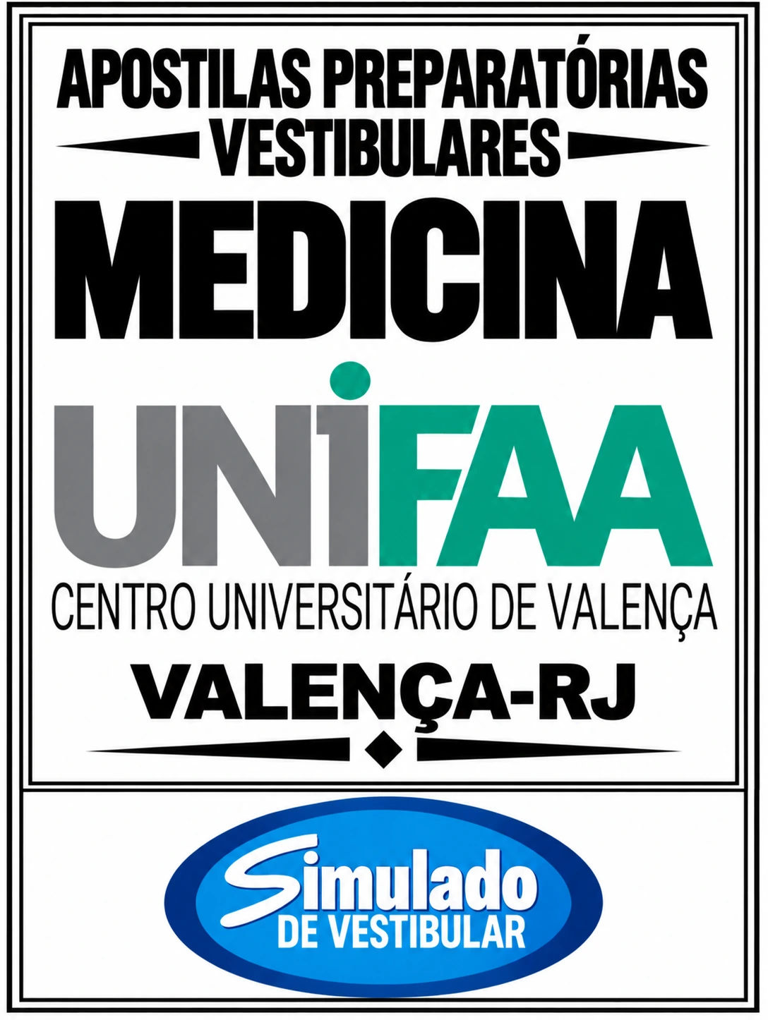 KIT 135 APOSTILAS VESTIBULAR "UNIFAA MEDICINA VALENÇA-RJ 2027-1"! SÃO MAIS DE 126 MIL QUESTÕES PARA VOCÊ TREINAR EM APOSTILAS COMPLETAS,COM TEORIA APROFUNDADA, FICHAS DE RESUMO E EXERCÍCIOS COM GABARITOS E RESOLUÇÕES! E INCLUI TAMBÉM, 1 PROVA "UNIFAA MEDICINA VALENÇA-RJ DE 2017-1", COM GABARITOS,PARA VOCÊ TREINAR E PRATICAR SEUS CONHECIMENTOS !!! E ALÉM DISSO, 4 APOSTILAS BÔNUS DO “ENEM”, COM 2 MIL QUESTÕES (TESTES), COM GABARITOS E RESOLUÇÕES!!! E, POR FIM, 1.450 LINKS DE VIDEOAULAS SELECIONADAS, COM DURAÇÃO DE 10 A 15 MINUTOS, ABRANGENDO TODOS OS CONTEÚDOS E MATÉRIAS! OBS: MATERIAL DIGITAL EM PDF ! KIT UNIFAA MEDICINA VALENÇA-RJ 2027-1.!