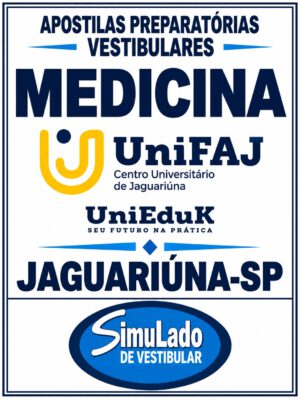 KIT 135 APOSTILAS PREPARATÓRIAS PARA O VESTIBULAR “UNIFAJ MEDICINA JAGUARIÚNA-SP 2027”! SÃO MAIS DE 126 MIL QUESTÕES (TESTES E DISCURSIVAS), PARA VOCÊ TREINAR EM APOSTILAS COMPLETAS COM TEORIA APROFUNDADA, FICHAS RESUMO E EXERCÍCIOS COM GABARITOS E RESOLUÇÕES! E INCLUI TAMBÉM, 70 PROVAS “BANCA ECONRIO MEDICINA”, COM GABARITOS, PARA VOCÊ TREINAR E PRATICAR SEUS CONHECIMENTOS! E ALÉM DISSO, 4 APOSTILAS BÔNUS DO “ENEM”, COM 2 MIL QUESTÕES (TESTES), COM GABARITOS E RESOLUÇÕES! E, POR FIM, 1.450 LINKS DE VIDEOAULAS SELECIONADAS, COM DURAÇÃO DE 10 A 15 MINUTOS, ABRANGENDO TODOS OS CONTEÚDOS E MATÉRIAS! OBS: MATERIAL DIGITAL EM PDF.! UNIFAJ MEDICINA JAGUARIÚNA-SP 2027.! 