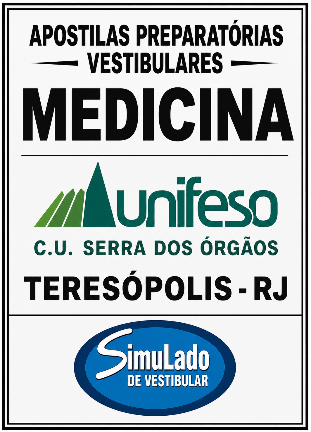 KIT REVISÃO FINAL VESTIBULAR "UNIFESO MEDICINA TERESÓPOLIS-RJ 2027-1”! SÃO 19 APOSTILAS DE REVISÃO FINAL, COM TEORIA RESUMIDA E MAIS DE 21 MIL QUESTÕES (TESTES E DISCURSIVAS), COM GABARITOS E RESOLUÇÕES! E INCLUI TAMBÉM, 11 PROVAS "UNIFESO MEDICINA TERESÓPOLIS-RJ BANCA ECONRIO DE 2020-1 ATÉ 2026-1”, COM GABARITOS, PARA VOCÊ TREINAR E PRATICAR SEUS CONHECIMENTOS! E MAIS: 1 APOSTILA DE FICHAS-RESUMO (FLASHCARDS)! OBS.: MATERIAL DIGITAL EM PDF.! KIT REVISÃO UNIFESO MEDICINA TERESÓPOLIS-RJ 2027-1.!