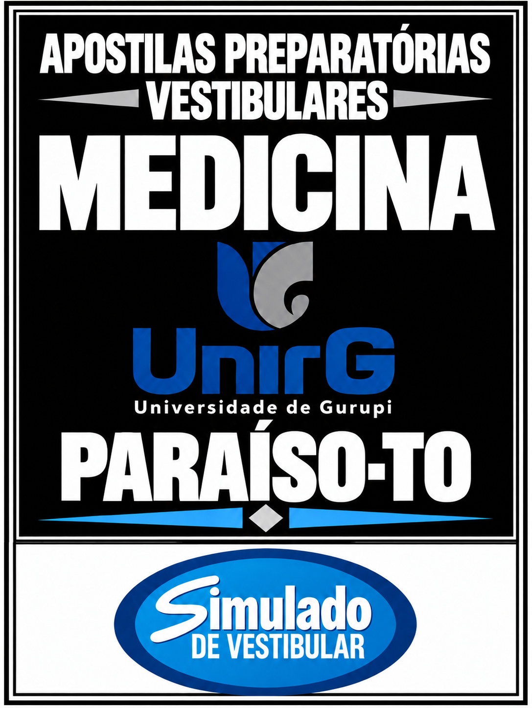 KIT 135 APOSTILAS PREPARATÓRIAS PARA O VESTIBULAR "UNIRG MEDICINA PARAÍSO-TO 2026-2” !!! SÃO MAIS DE 126 MIL EXERCÍCIOS PARA VOCÊ TREINAR, COM APOSTILAS COMPLETAS QUE CONTÊM TEORIA APROFUNDADA, FICHAS DE RESUMO E EXERCÍCIOS COM RESOLUÇÕES E GABARITOS!!! E INCLUI TAMBÉM, 24 PROVAS "UNIRG MEDICINA GURUPI E PARAÍSO-TO DE 2013-1 ATÉ 2026-1”, COM GABARITOS, PARA VOCÊ TREINAR E PRATICAR SEUS CONHECIMENTOS !!! E ALÉM DISSO, 4 APOSTILAS BÔNUS DO “ENEM”, COM 2 MIL EXERCÍCIOS, INCLUINDO RESOLUÇÕES E GABARITOS!!! E, POR FIM, 1.450 LINKS DE VIDEOAULAS SELECIONADAS, COM DURAÇÃO DE 10 A 15 MINUTOS, ABRANGENDO TODOS OS CONTEÚDOS E MATÉRIAS!!! OBSERVAÇÃO: MATERIAL DIGITAL EM PDF (PODE SER TOTALMENTE IMPRESSO)!!! KIT UNIRG MEDICINA PARAÍSO-TO.!!!