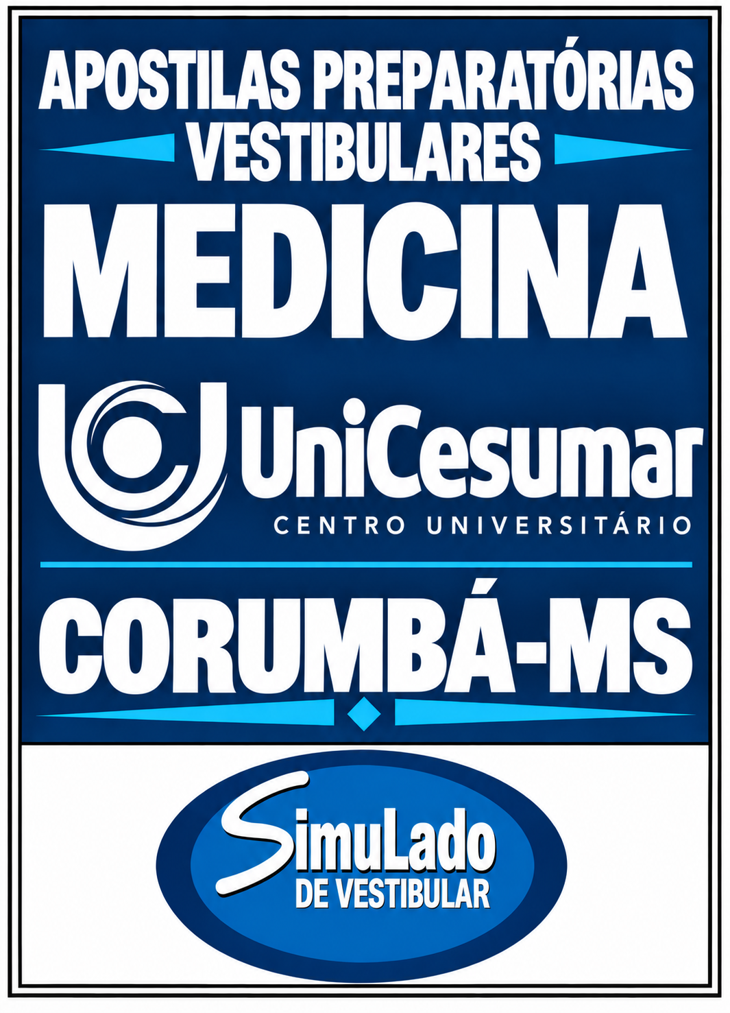 KIT 119 APOSTILAS VESTIBULAR “UNICESUMAR MEDICINA CORUMBÁ-MS 2027" ! SÃO MAIS DE 90 MIL QUESTÕES (TESTES E DISCURSIVAS), PARA VOCÊ TREINAR EM APOSTILAS COMPLETAS COM TEORIA APROFUNDADA, FICHAS RESUMOS E EXERCÍCIOS COM GABARITOS E RESOLUÇÕES! E TAMBÉM, 15 PROVAS “UNICESUMAR MEDICINA DE 2013-1 ATÉ 2026-1”,COM GABARITOS, PARA VOÊ TREINAR E PRATICAR SEUS CONHECIMENTOS! E MAIS, 4 APOSTILAS BÔNUS DO ENEM, COM 2 MIL QUESTÕES (EXERCÍCIOS TESTES), COM GABARITOS E RESOLUÇÕES! OBS: MATERIAL DIGITAL EM PDF! KIT UNICESUMAR MEDICINA CORUMBÁ-MS 2027.!