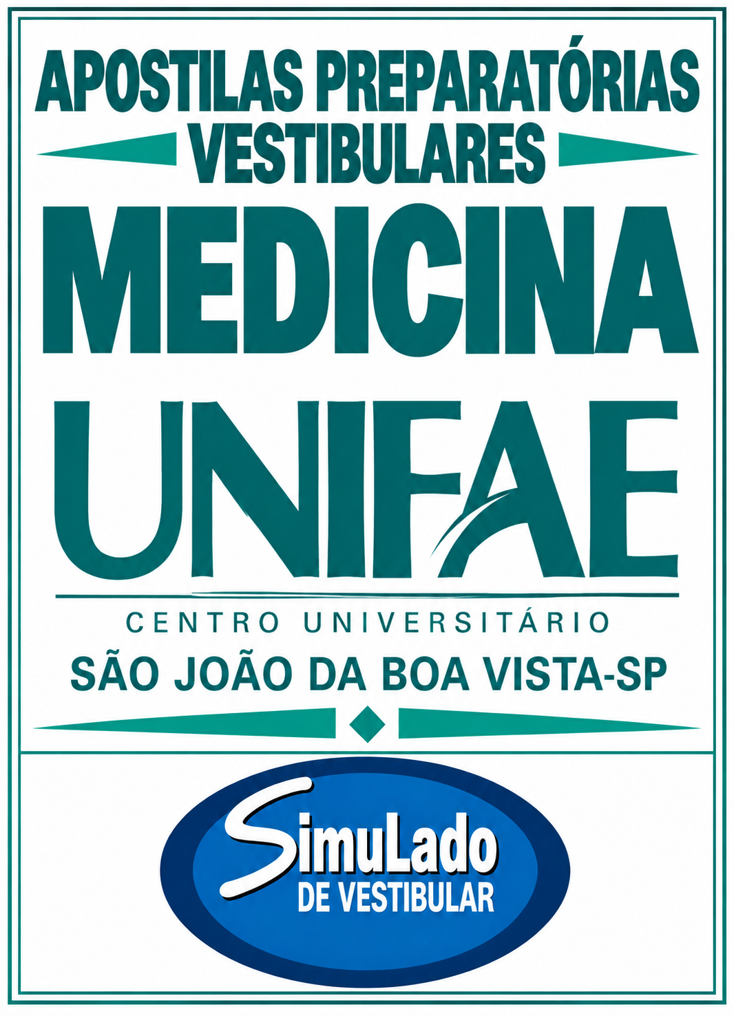 KIT REVISÃO VESTIBULAR "UNIFAE MEDICINA SÃO JOÃO DA BOA VISTA-SP 2027”! SÃO 23 APOSTILAS DE REVISÃO FINAL, COM TEORIA RESUMIDA E MAIS DE 20 MIL QUESTÕES (TESTES E DISCURSIVAS), COM GABARITOS E RESOLUÇÕES! E INCLUI TAMBÉM, 9 PROVAS "UNIFAE MEDICINA SÃO JOÃO DA BOA VISTA-SP DE 2014 ATÉ 2026", COM GABARITOS, PARA VOCÊ TREINAR E PRATICAR SEUS CONHECIMENTOS! E MAIS: 1 APOSTILA DEFICHAS RESUMO (EM FLASHCARDS) ! OBS: MATERIAL DIGITAL EM PDF! KIT UNIFAE MEDICINA SÃO JOÃO DA BOA VISTA-SP 2027.!